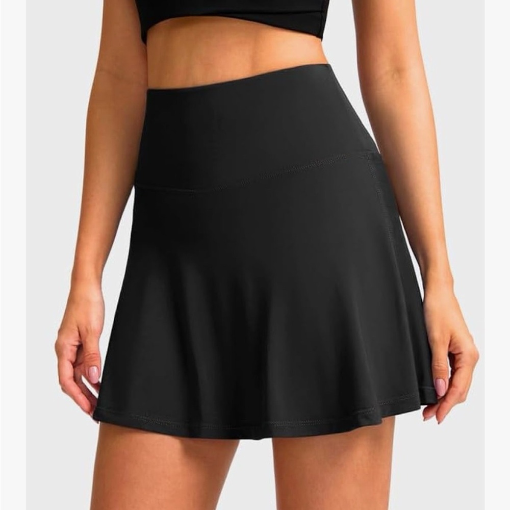 Women's Black Cycling Skirt - Picture 3 of 8